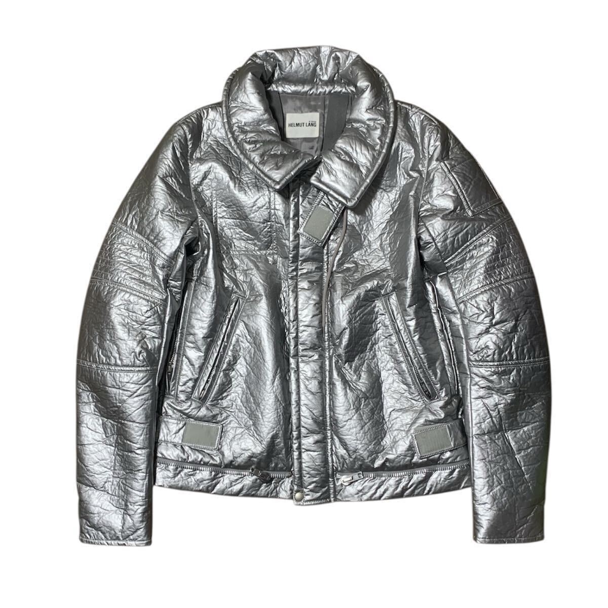 Helmut Lang re edition Astro Biker Jacket アストロバイカージャケット 復刻 Archive コレクション シルバー パラシュート moto ブルゾン拍卖