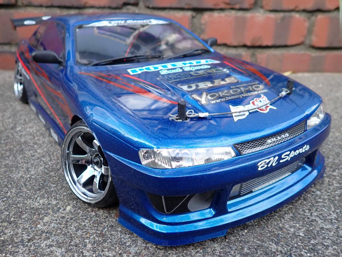 !!ヨコモ ドリパケ !! NISSAN シルビア S14(後期)!! OPパーツ付き!! 2.4Gプロポ他メカ付きフルセット!! 100円~売り切り!! ジャンクで!!拍卖