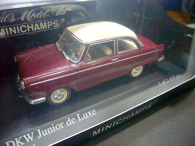 ◆1/43 ミニチャンプス 011500 DKW Junior de Luxe 1961 ダークレッド◆拍卖