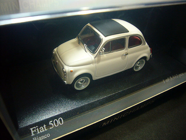 ◆1/43 ミニチャンプス 121600 フィアット 500 1965 ホワイト◆拍卖