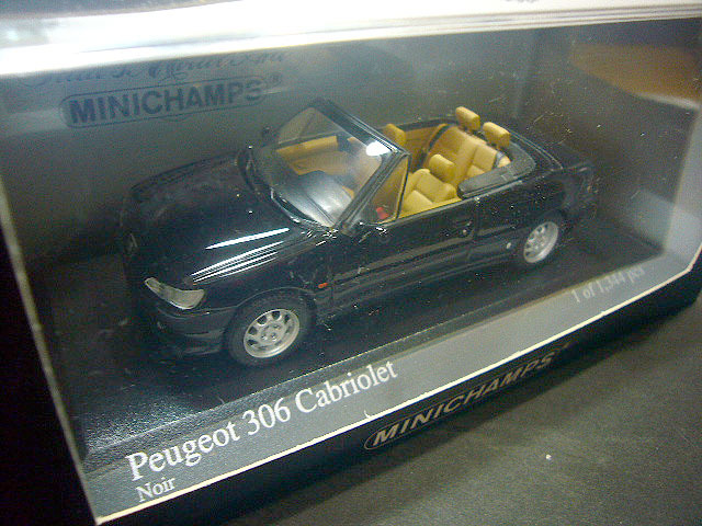 ◆1/43 ミニチャンプス 112832 プジョー 308 カブリオレ 1998 ブラック◆拍卖