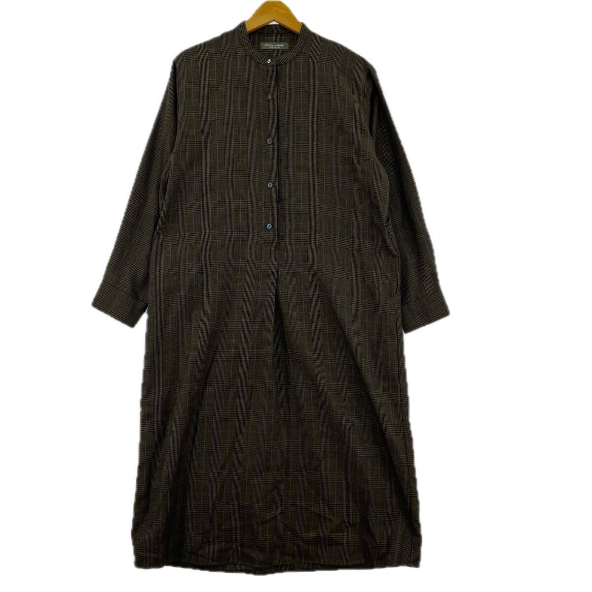 a day in the life アデイインザライフ ユナイテッドアローズ チェック ワンピース size表記なし/ブラウン×ブラック拍卖