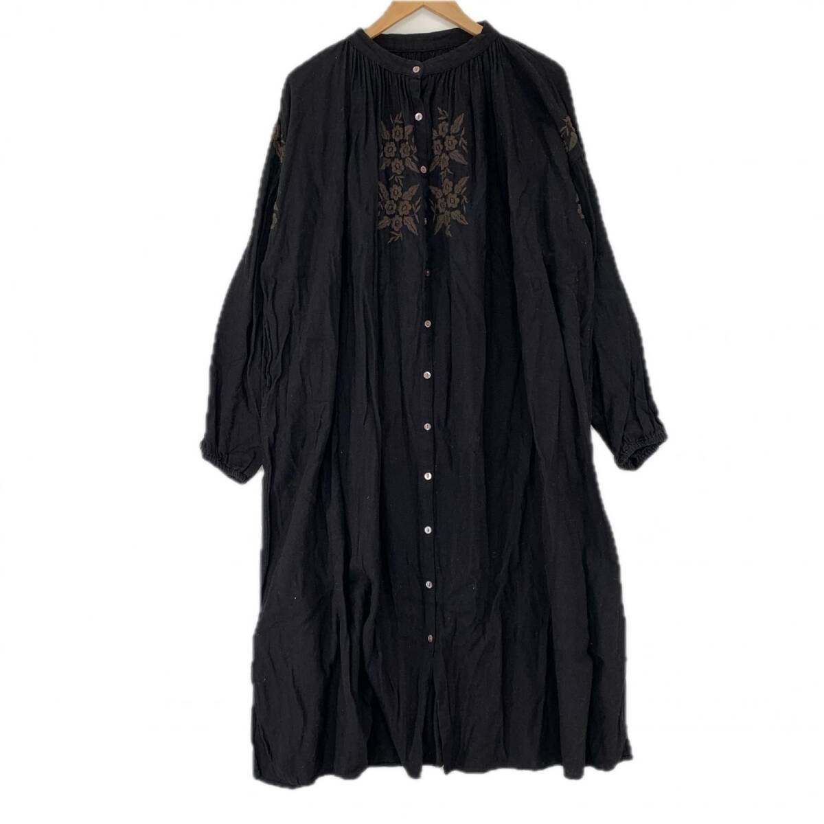 Samansa Mos2 サマンサモスモス 刺入り ワンピース sizeF/ブラック拍卖