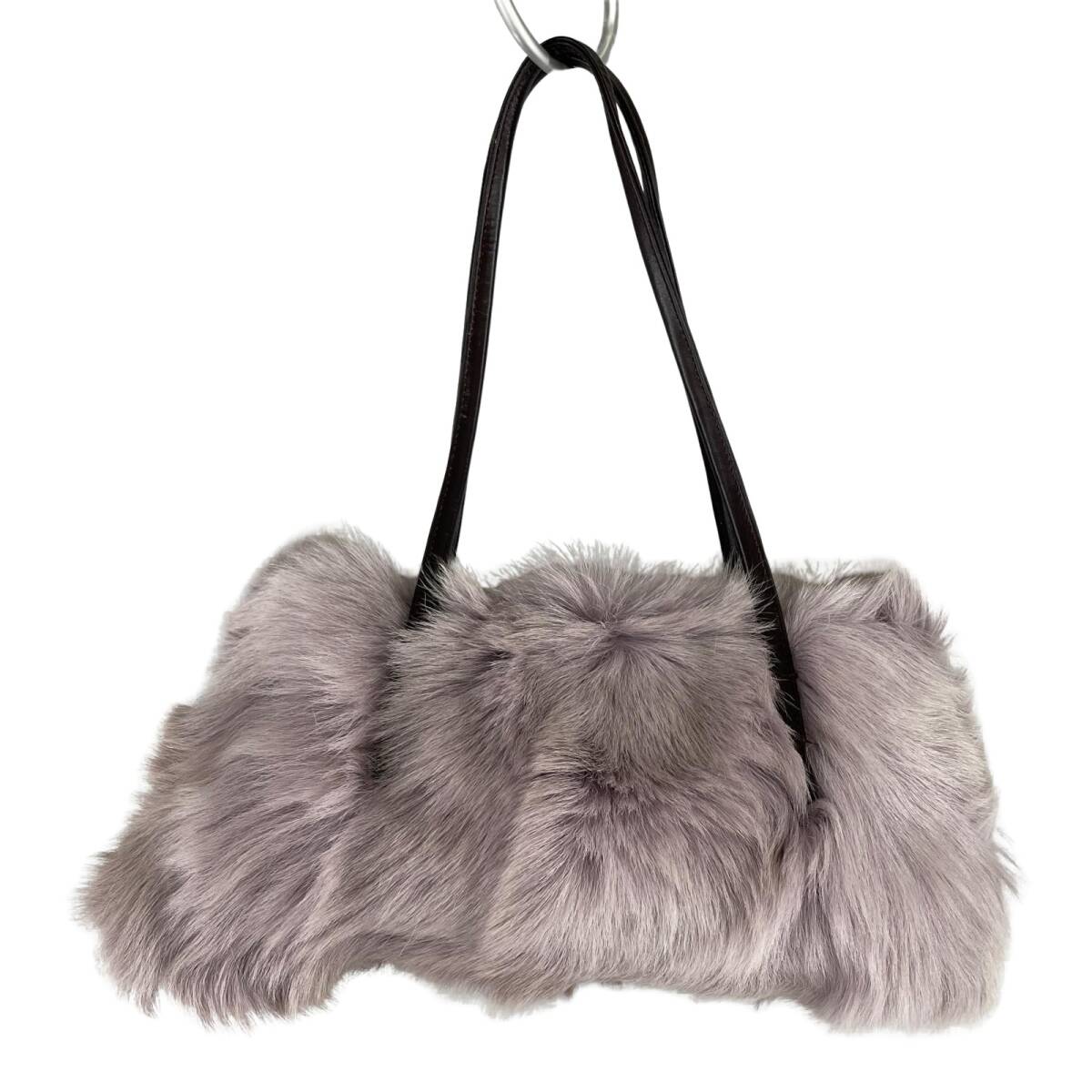 UNTITLED アンタイトル ファー ハンドバッグ/パープル拍卖