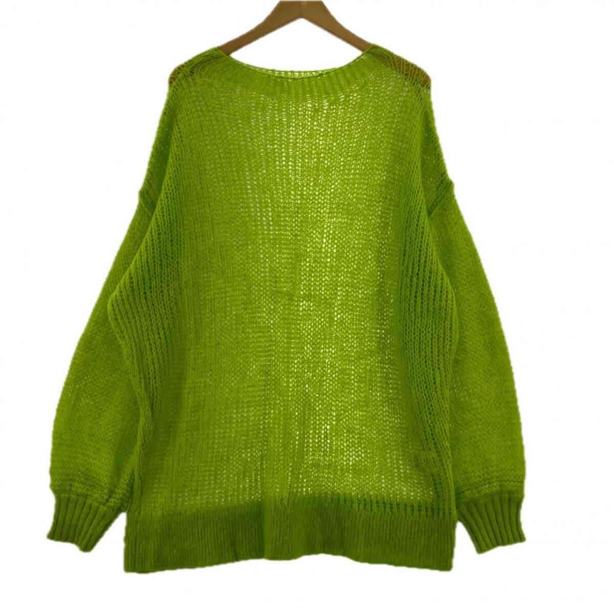 ROSE BUD ローズバッド オフネック 透かし編み ニット sizeF/イエローグリーン拍卖