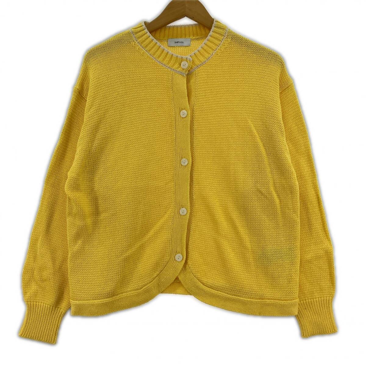 SHIPS anyシップス エニィ ニット カーディガン sizeF/イエロー拍卖