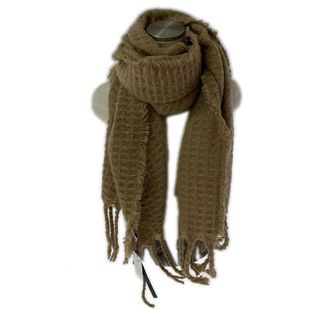 美品 JEANASIS ジーナシス タグ付き ワッフル ストール/ベージュ拍卖