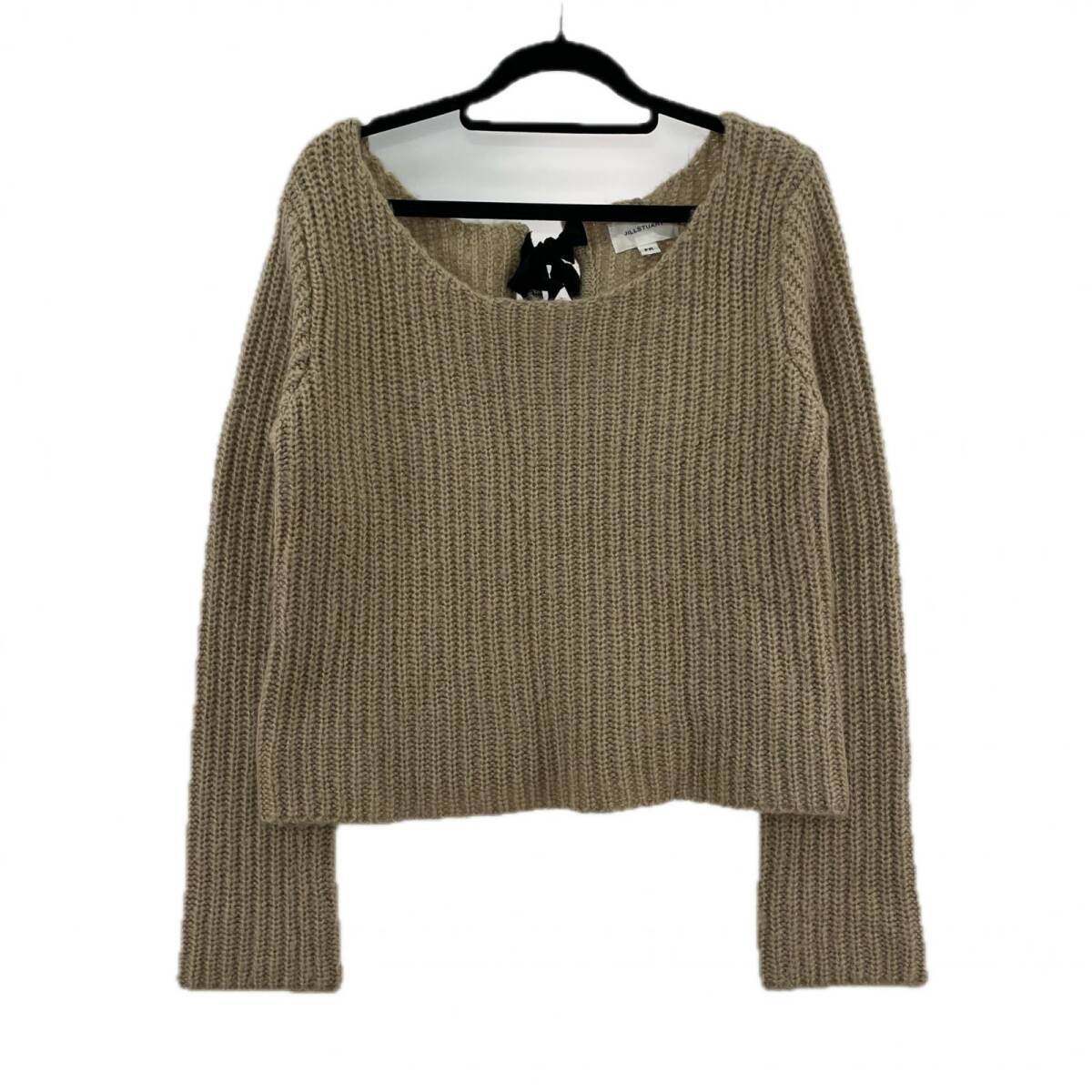 JILL by JILLSTUART ジルバイジルスチュアート バックリボン ニット sizeFR/ベージュ拍卖