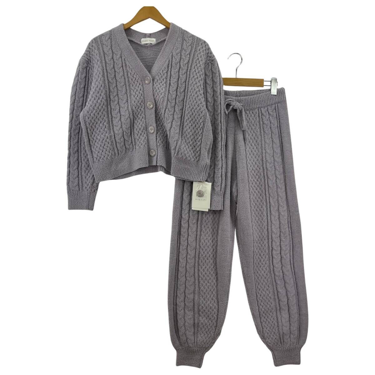 SNIDEL HOME スナイデル ホーム タグ付きルームウエア セットアップ sizeF/パープル拍卖