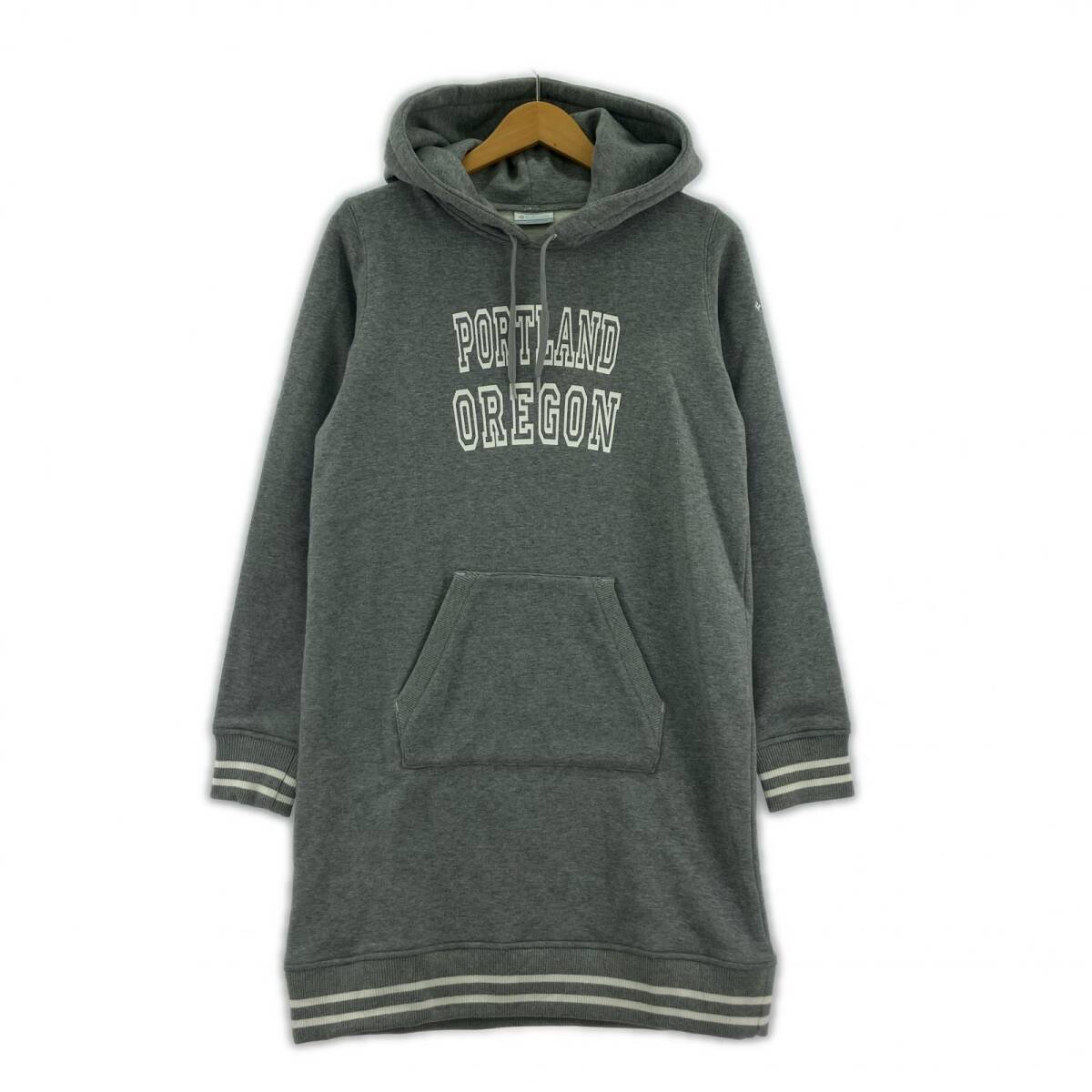 Columbia コロンビア 裏起毛 パーカー ワンピース sizeM/グレー拍卖