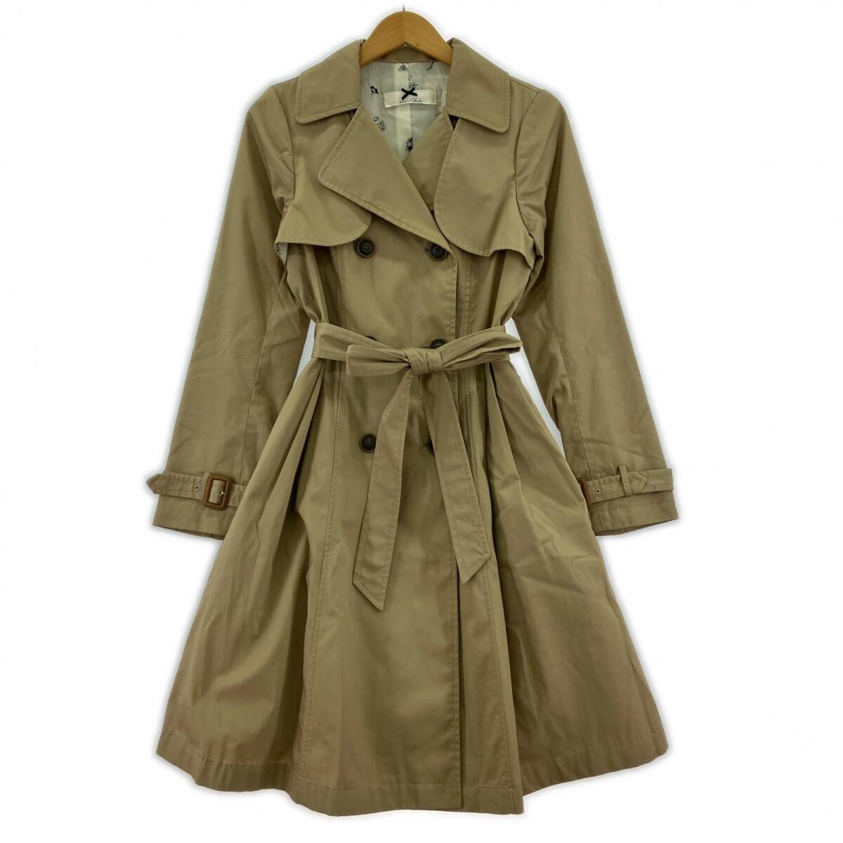 SUPREME.LA.LA. シュープリームララ バックプリーツ トレンチコート sizeM/ベージュ拍卖