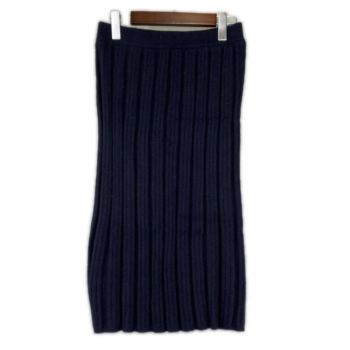 NATURAL BEAUTY BASIC ナチュラルビューティーベーシック ニットタイト スカート sizeM/ネイビー拍卖