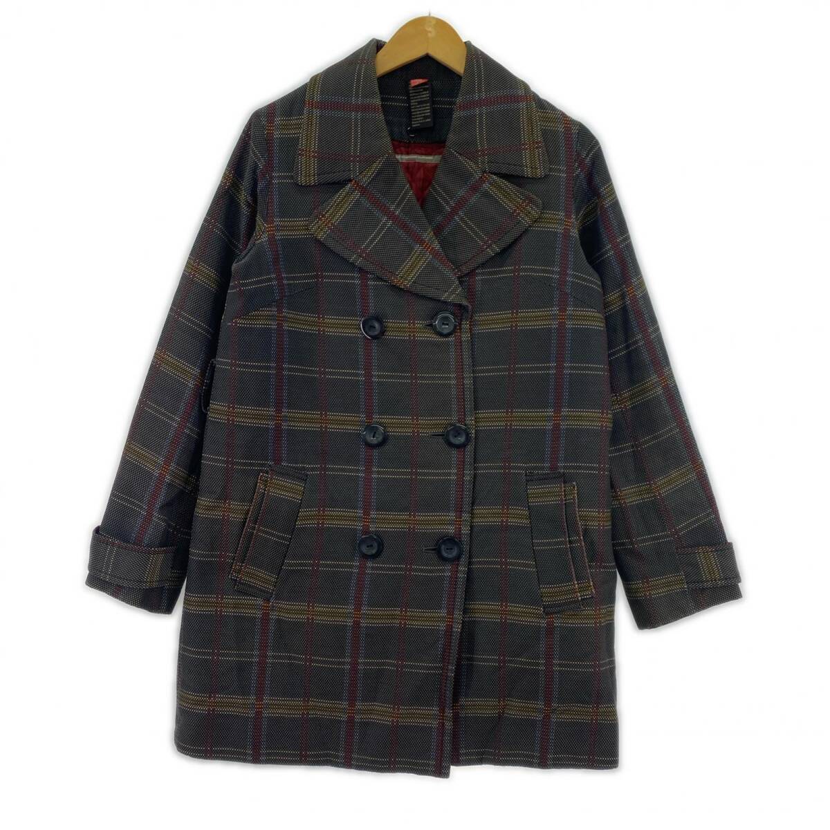 DOUBLE STANDARD CLOTHING ダブルスタンダードクロージング ライナー付き チェック コート size表記なし/チャコールグレー系拍卖