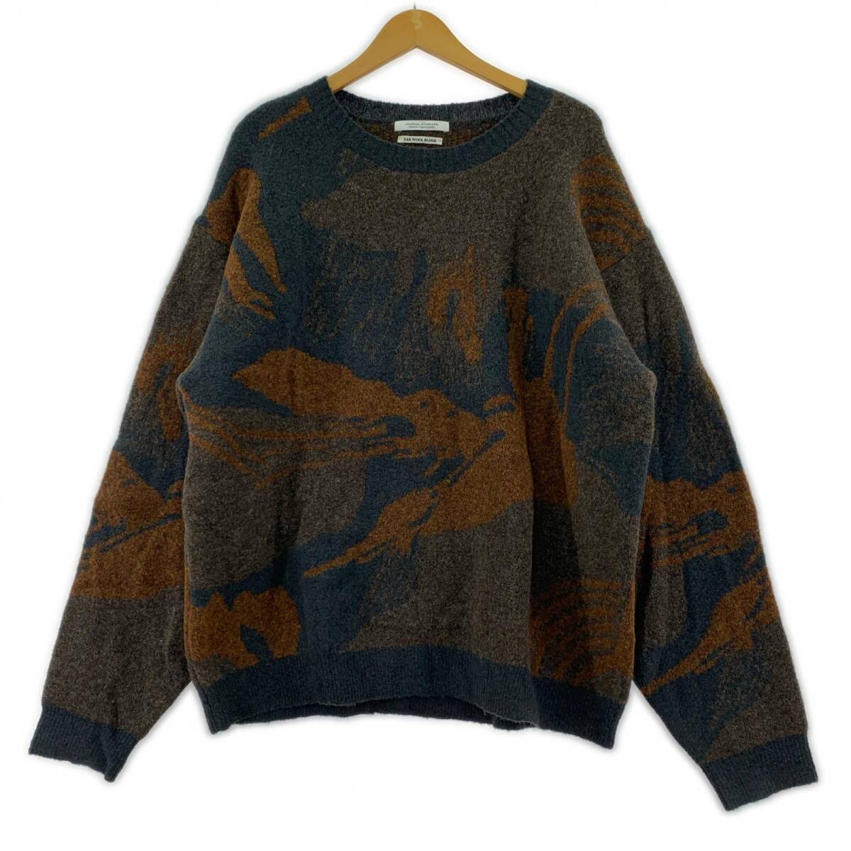 JOURNAL STANDARD ジャーナルスタンダード ヤクウール混 総柄 ニット sizeM/ブラウン系拍卖