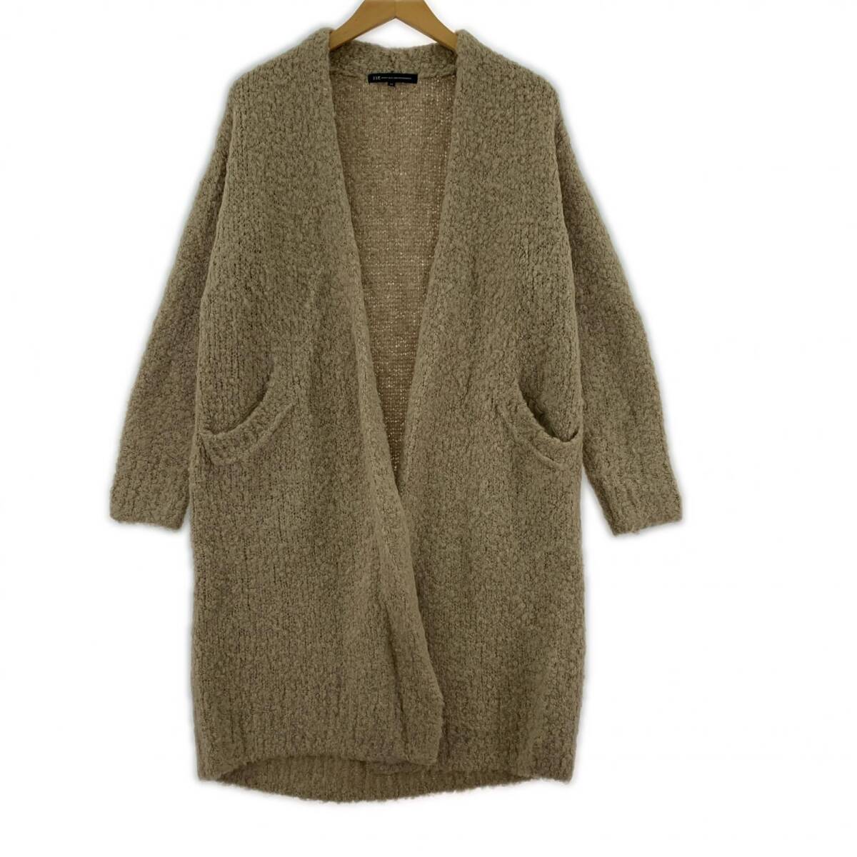 23区 ループ編み ロング カーディガン size32/キャメル拍卖