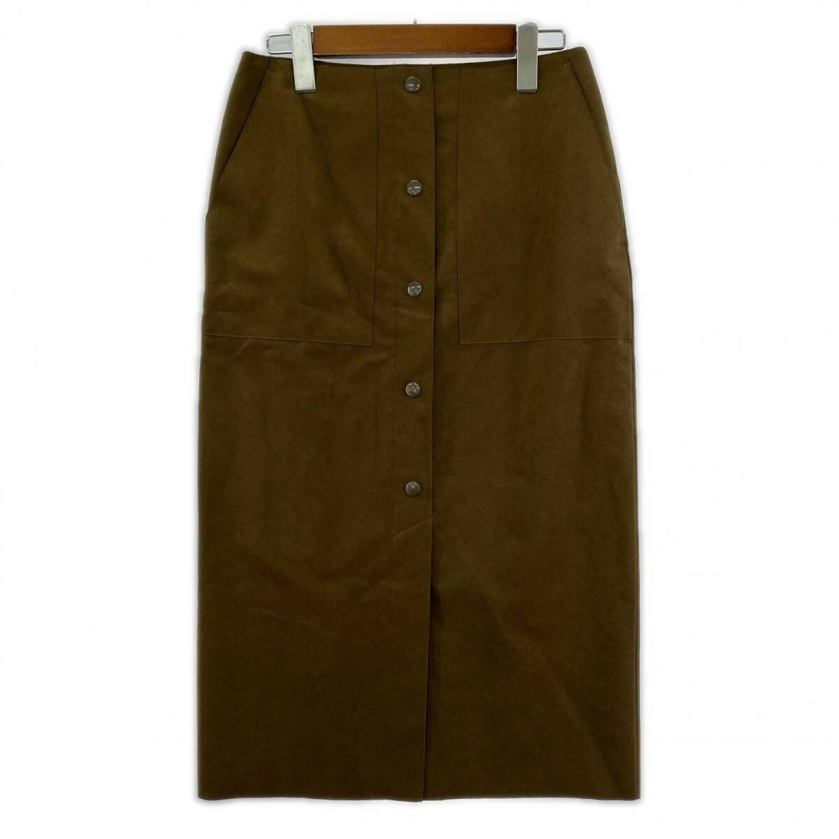 heliopole エリオポール タグ付き フェイクスエード スカート size36/ブラウン ゆうパケットOK拍卖