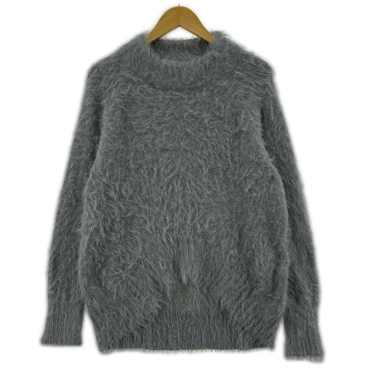 Bou Jeloud ブージュルード ハイネック シャギー ニット sizeFREE/グレー系拍卖