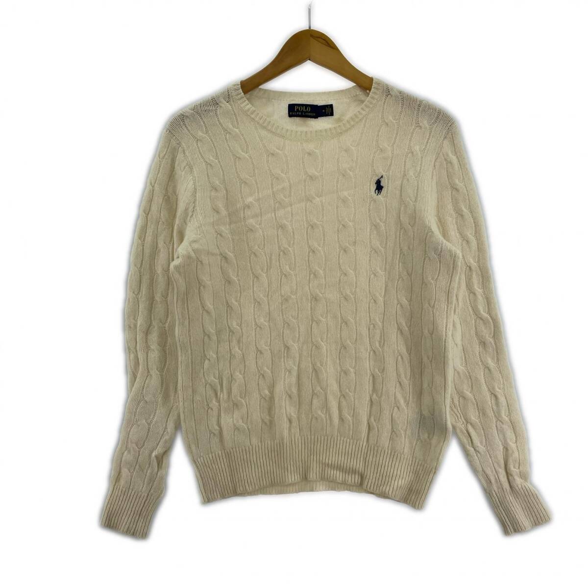 POLO RALPH LAURENポロ ラルフローレン ケーブルニット セーター sizeM/アイボリー拍卖