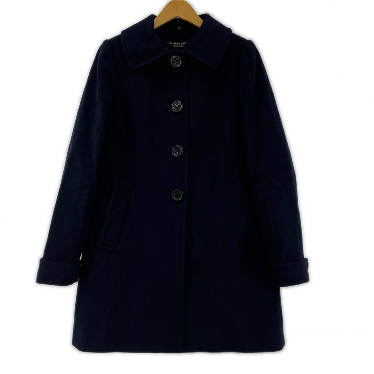 BLACK LABEL Paul Smith ブラックレーベル ポールスミス ウール コート size40/ネイビー拍卖
