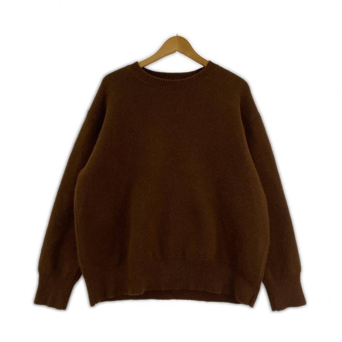anuans アニュアンス クルーネック ニット sizeF/ブラウン拍卖