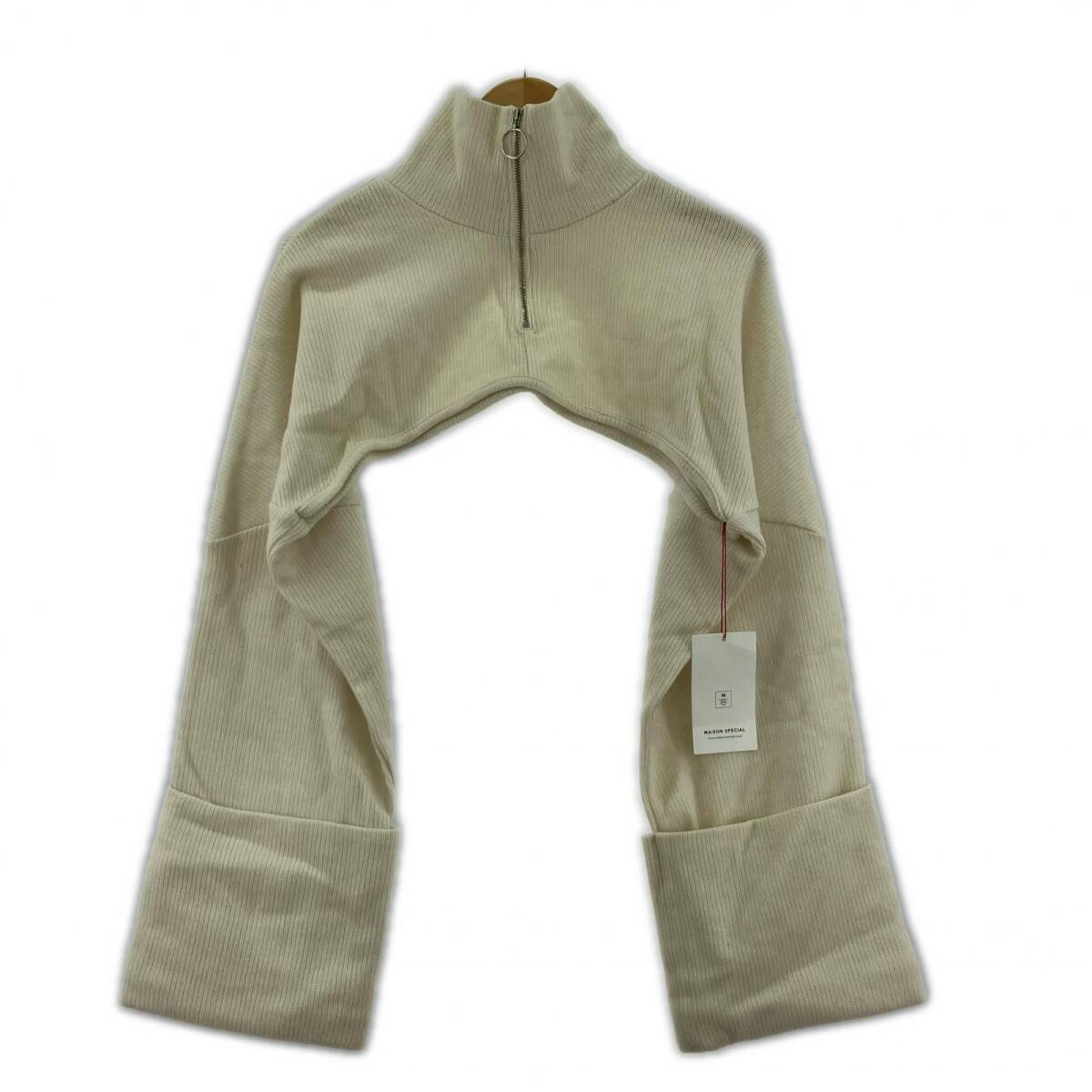 MAISON SPECIAL メゾン スペシャル タグ付き ビックスリーブ ボレロ カットソー sizeFREE/アイボリー拍卖