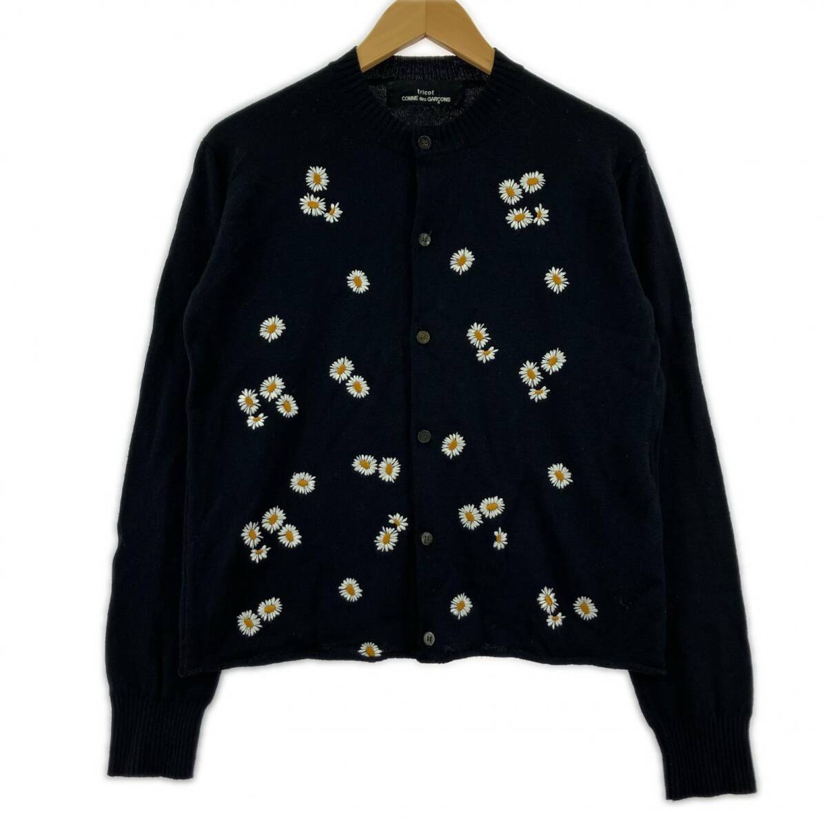 tricot COMME des GARCONS トリコ・コムデギャルソン TN-040230 花刺 カーディガン size表記なし/ブラック拍卖