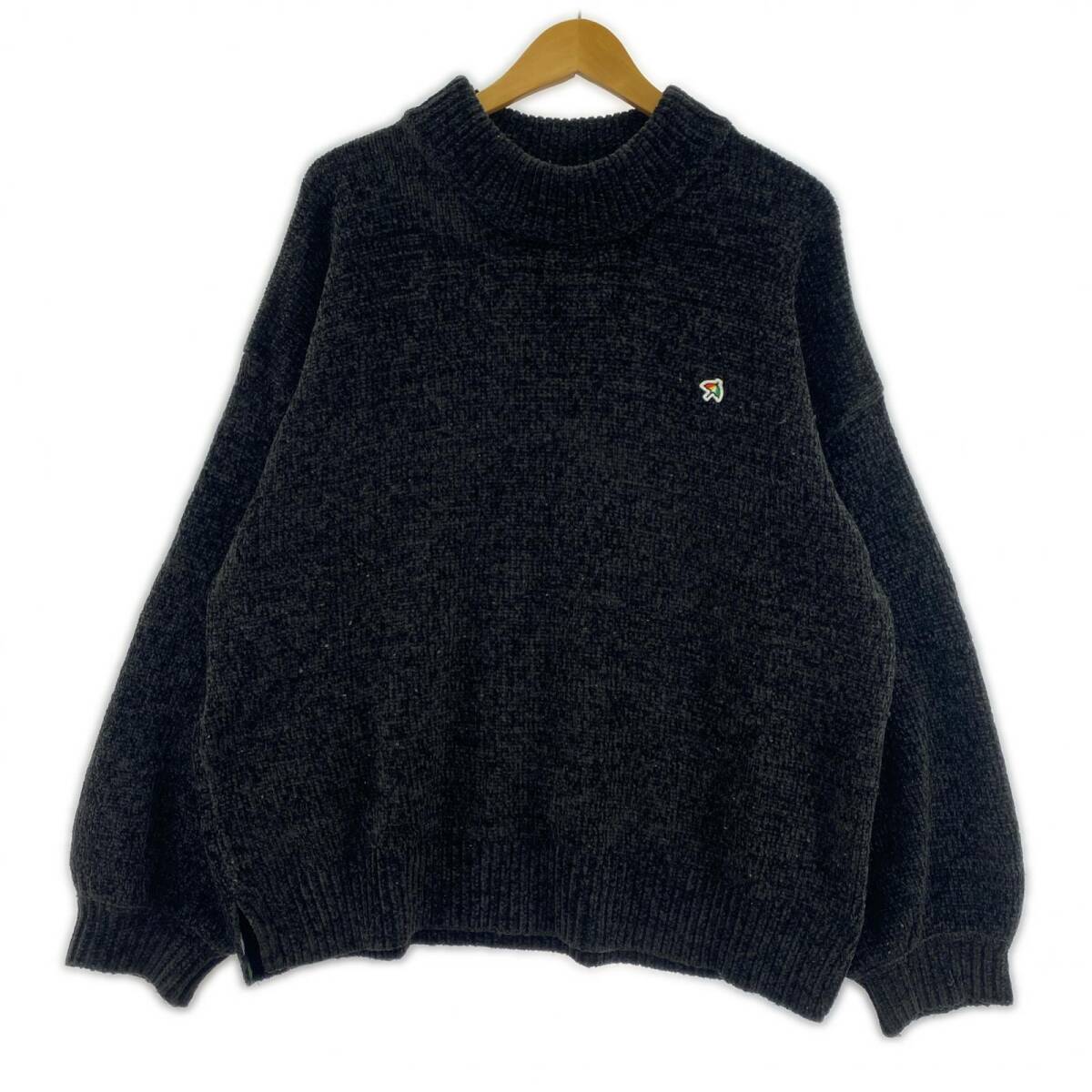 Arnold Palmer アーノルドパーマー ロゴワッペン ニット sizeL/ダークグレー拍卖