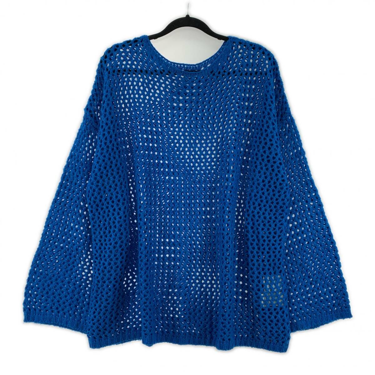 Happy John ハッピージョン メッシュ ニット sizeF/ブルー拍卖