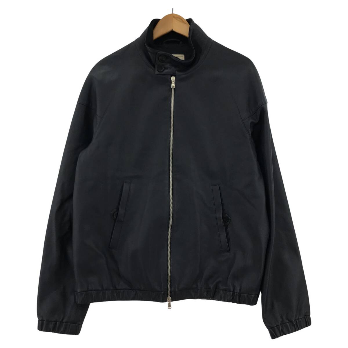 TOMORROWLAND トゥモローランド 18AW ラムレザー ジップアップ ジャケット size表記なし/ネイビー拍卖