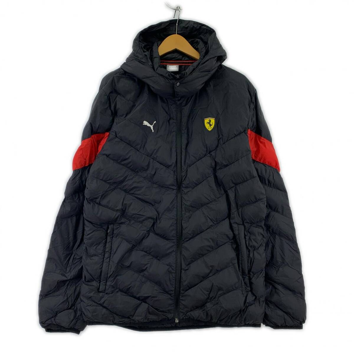 PUMA プーマ ×FERRARI 597943-02 中綿 ナイロンジャケット sizeUS L/ブラック拍卖