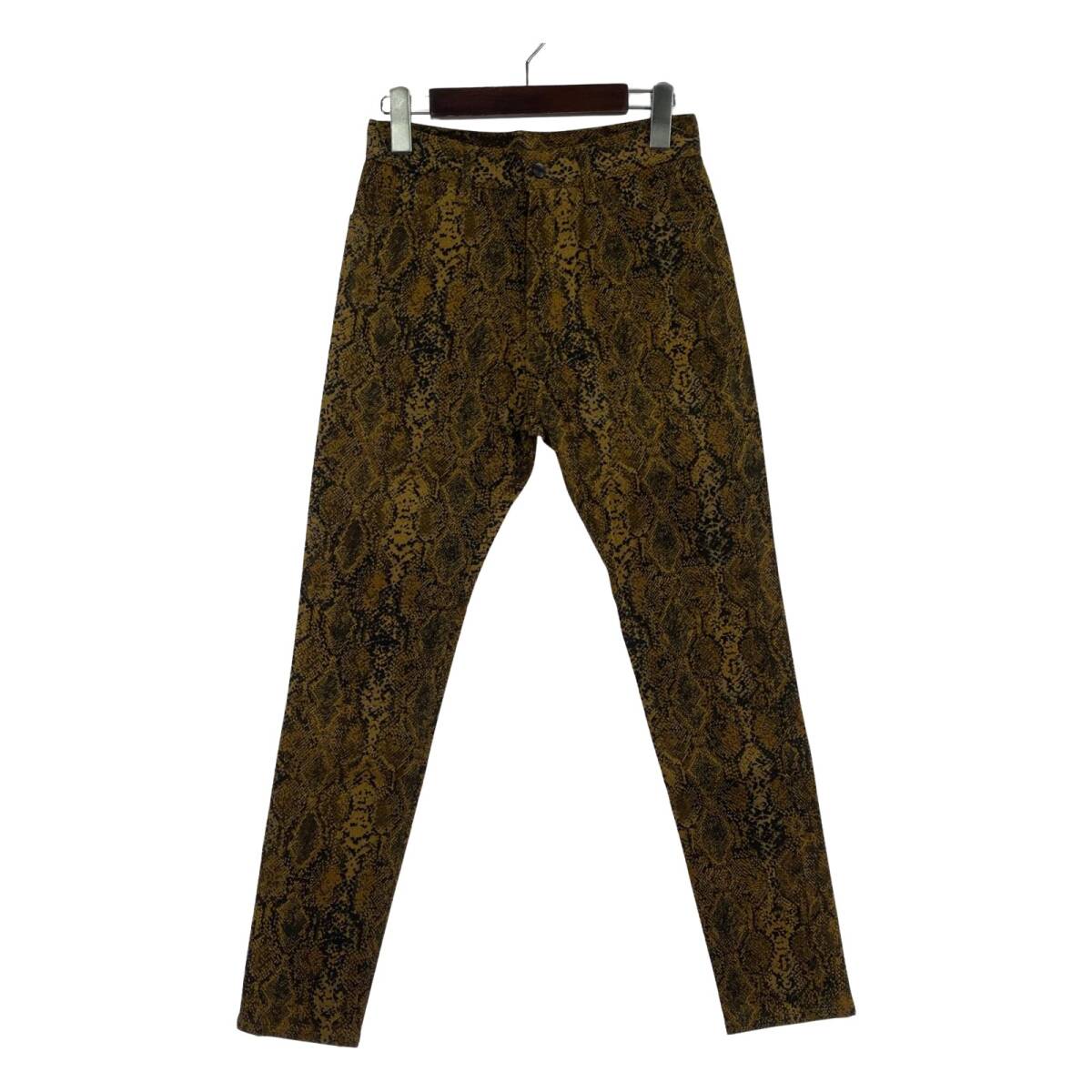 Needles ニードルス パイソン柄 ストレッチ スキニー パンツ size2/マスタード拍卖