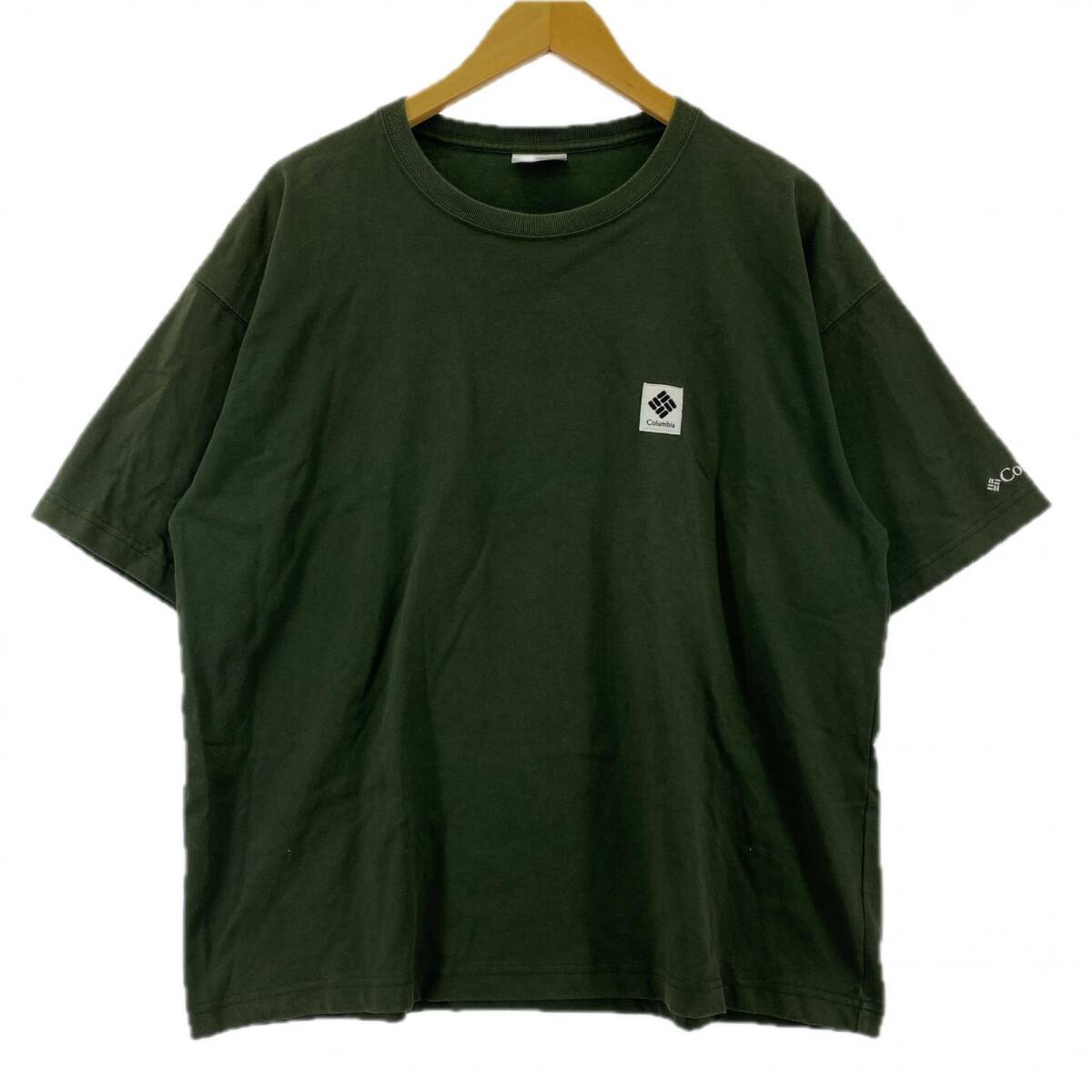 Columbia コロンビア PM6871 バックプリント 半袖Tシャツ sizeS/ダークグリーン ゆうパケットOK拍卖