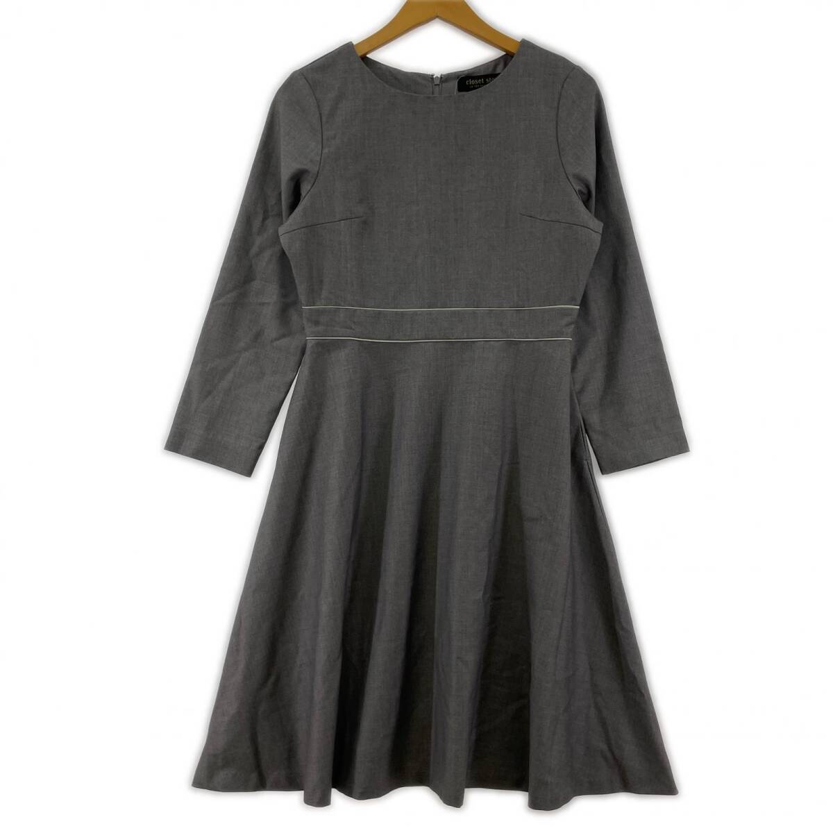 美品 closet story UNITED ARROWS クローゼットストーリーユナイテッドアローズ タグ付き 長袖 ワンピース sizeFREE/グレー拍卖