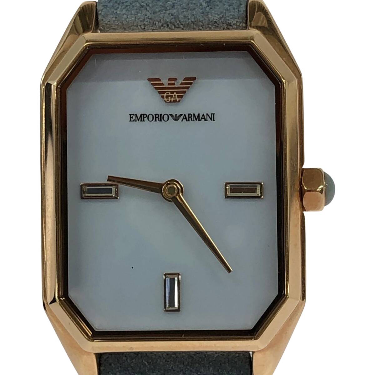 EMPORIO ARMANI エンポリオアルマーニ AR-11379 腕時計/ライトブルー×ゴールド拍卖