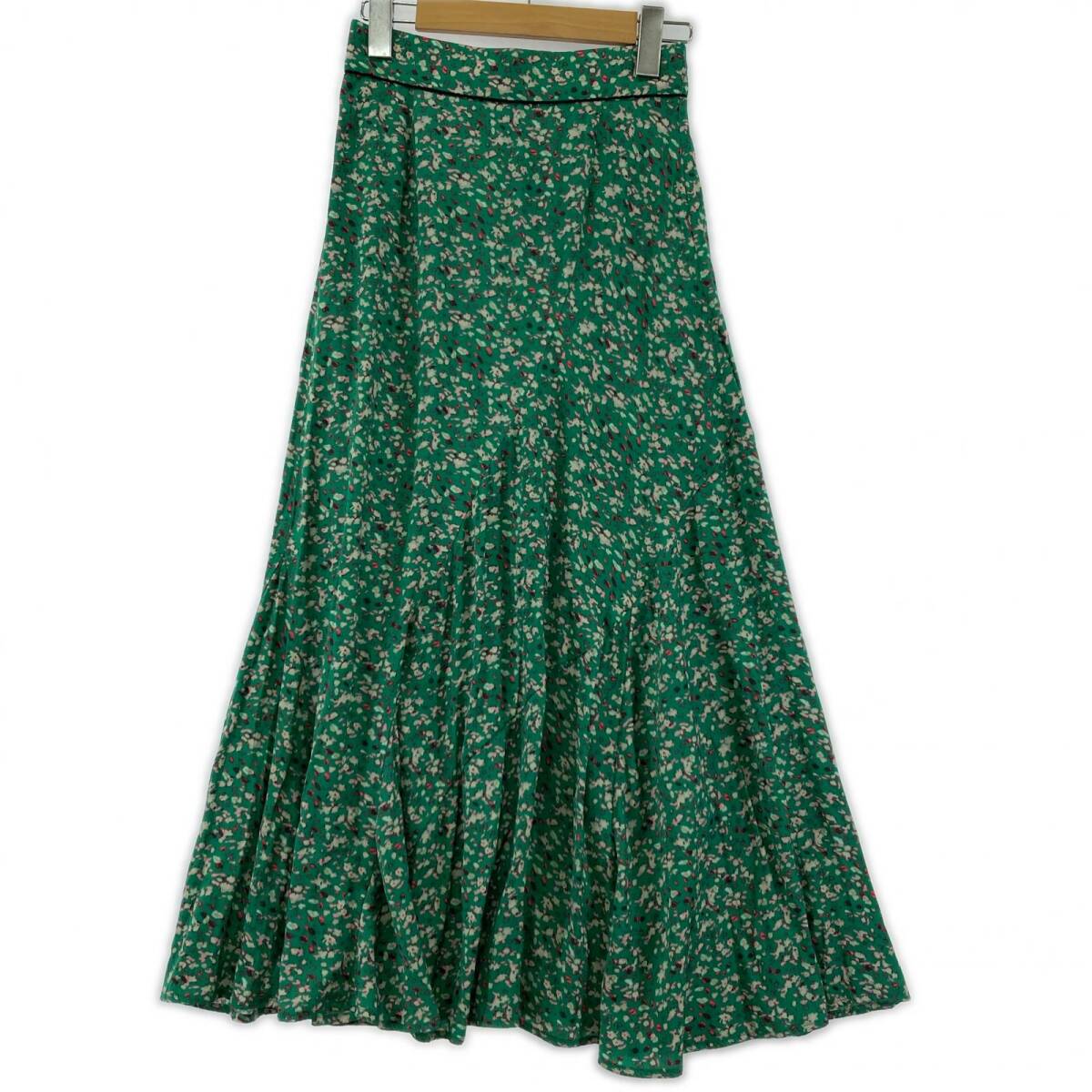 snidel スナイデル マーメイド スカート size0/グリーン×ピンク ゆうパケットOK拍卖