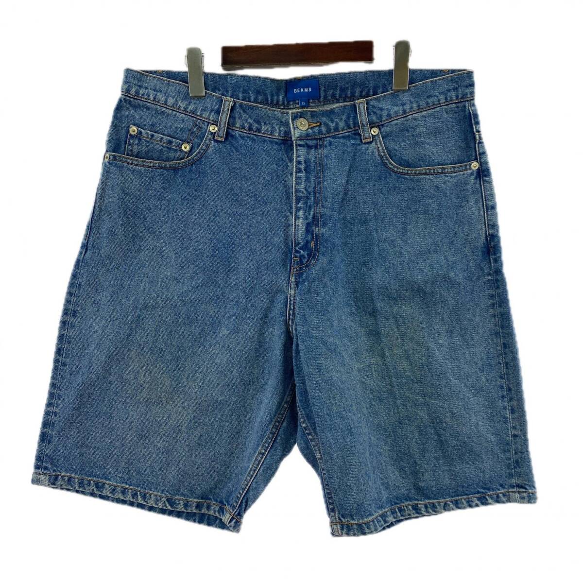 BEAMS ビームス ハーフ デニムパンツ sizeXL/ブルー拍卖