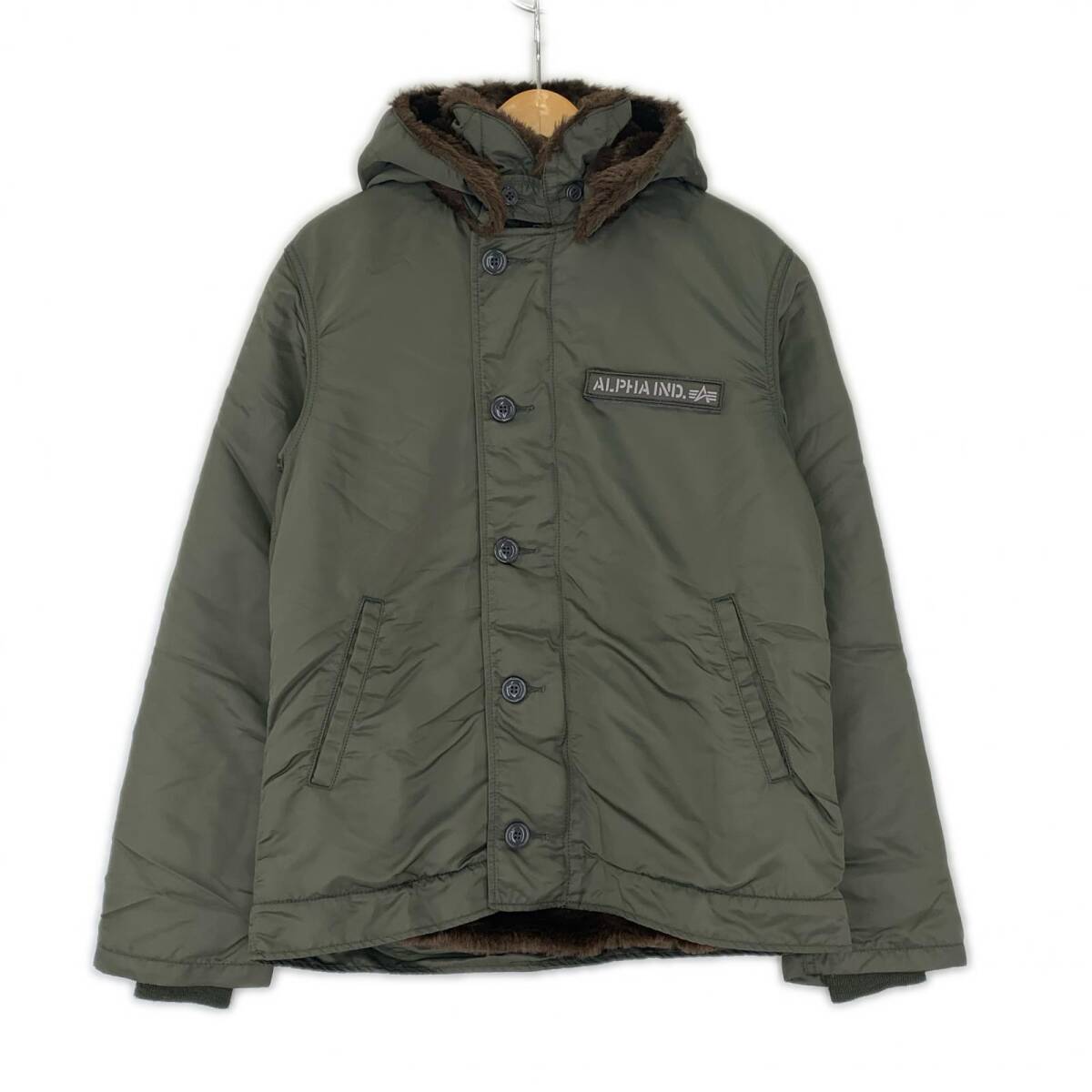 ALPHA INDUSTRIES アルファインダストリーズ 20551-676 ナイロンジャケット sizeL/カーキ拍卖