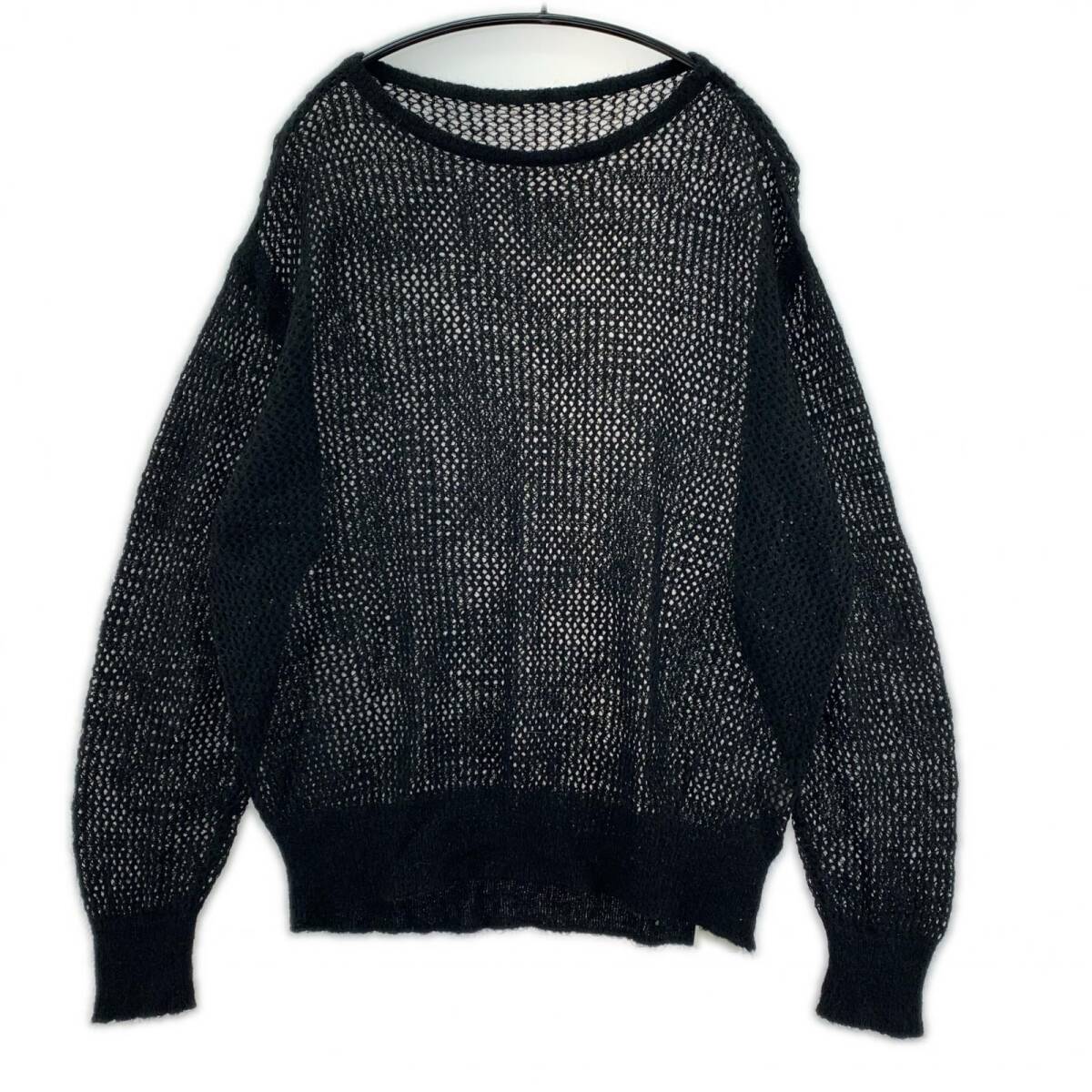 green label relaxing グリーンレーベルリラクシング モヘヤ混 メッシュ ニット size表記なし/ブラック拍卖