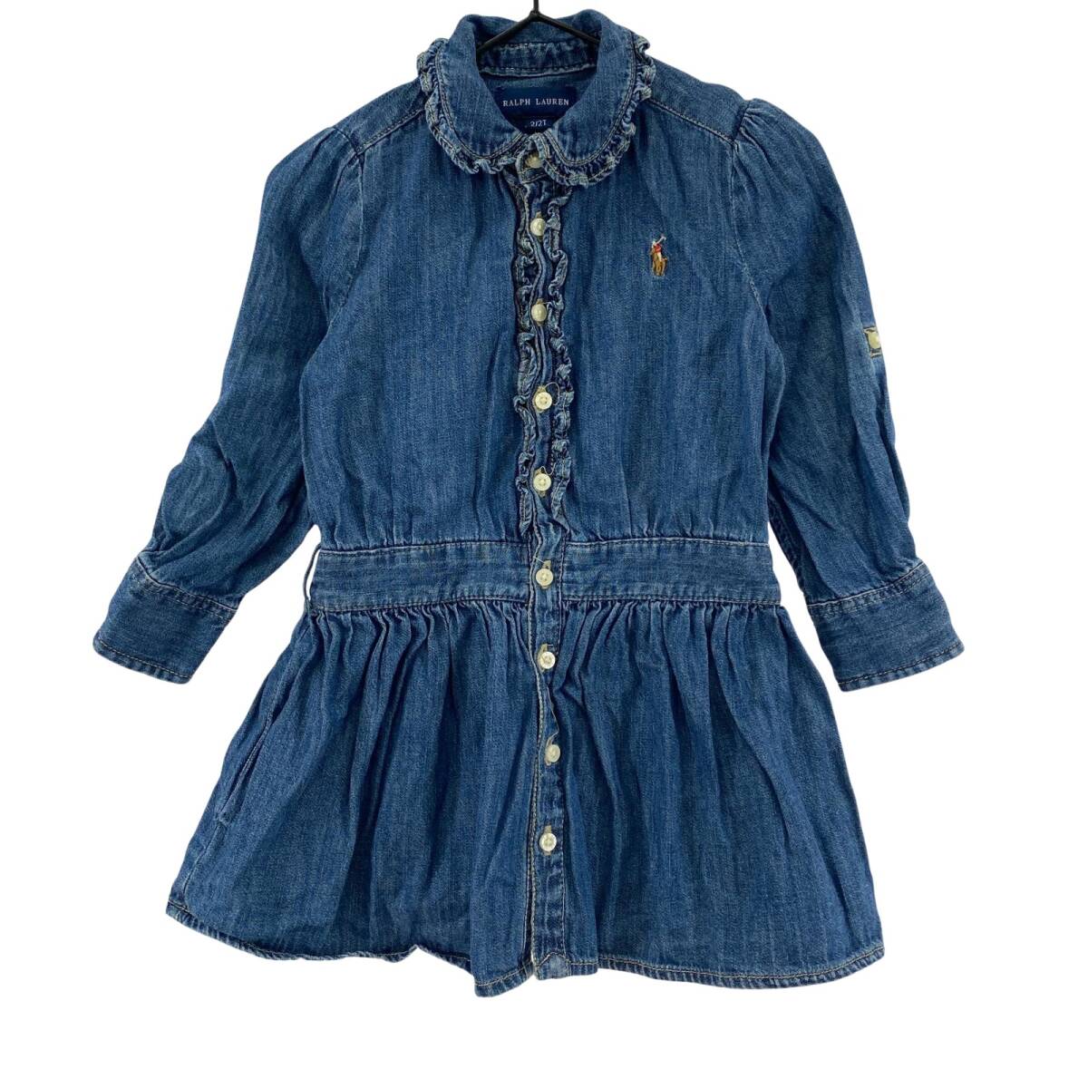 RALPH LAUREN ラルフローレン デニムシャツ ワンピース size2/2T/ブルー拍卖