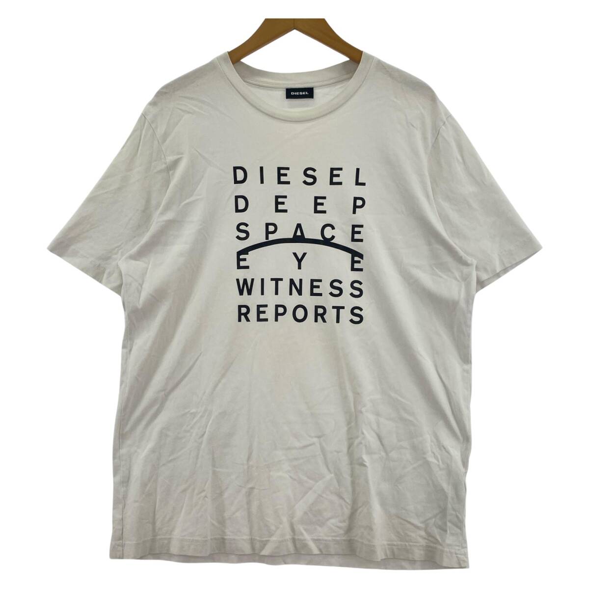 DIESEL ディーゼル ロゴ 半袖Tシャツ sizeL/オフホワイト ゆうパケットOK拍卖