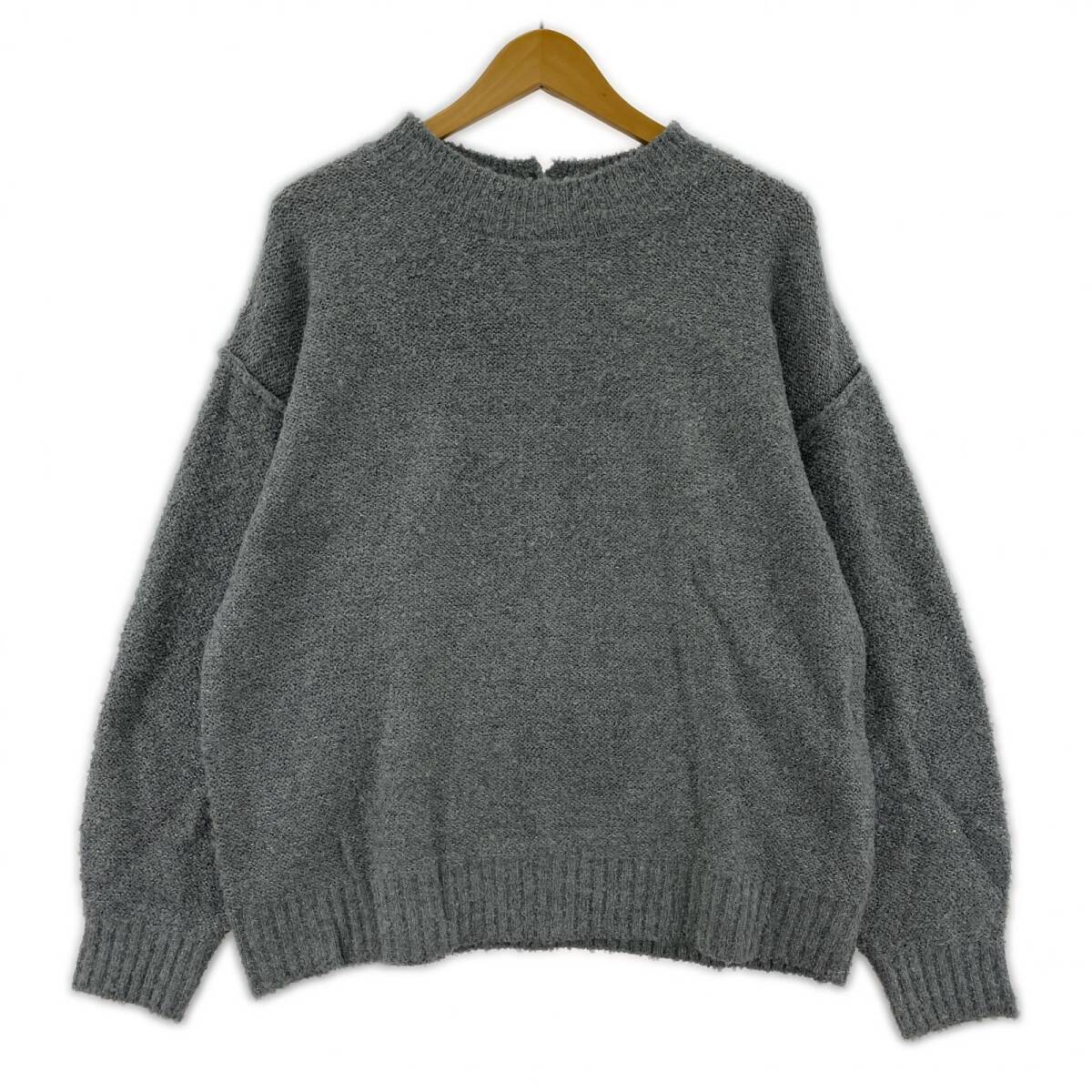 Samansa Mos2 blue サマンサモスモス ブルー タグ付き ラメ入り ニット sizeF/グレー拍卖