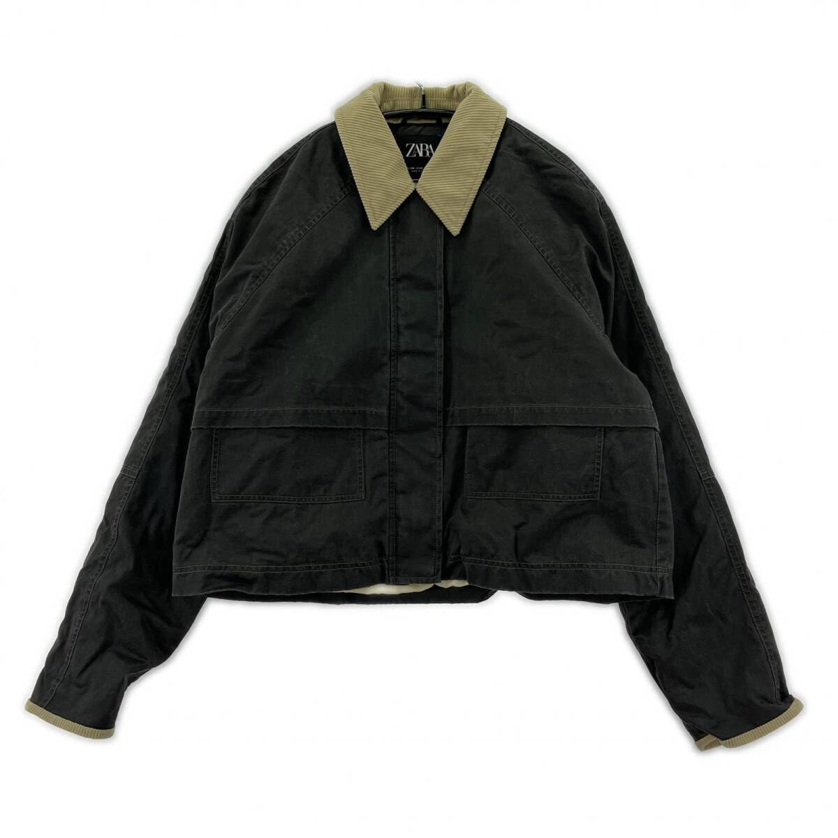 ZARA ザラ コーデュロイドッキング ジップアップ ブルゾン sizeEUR XS/グレー系拍卖