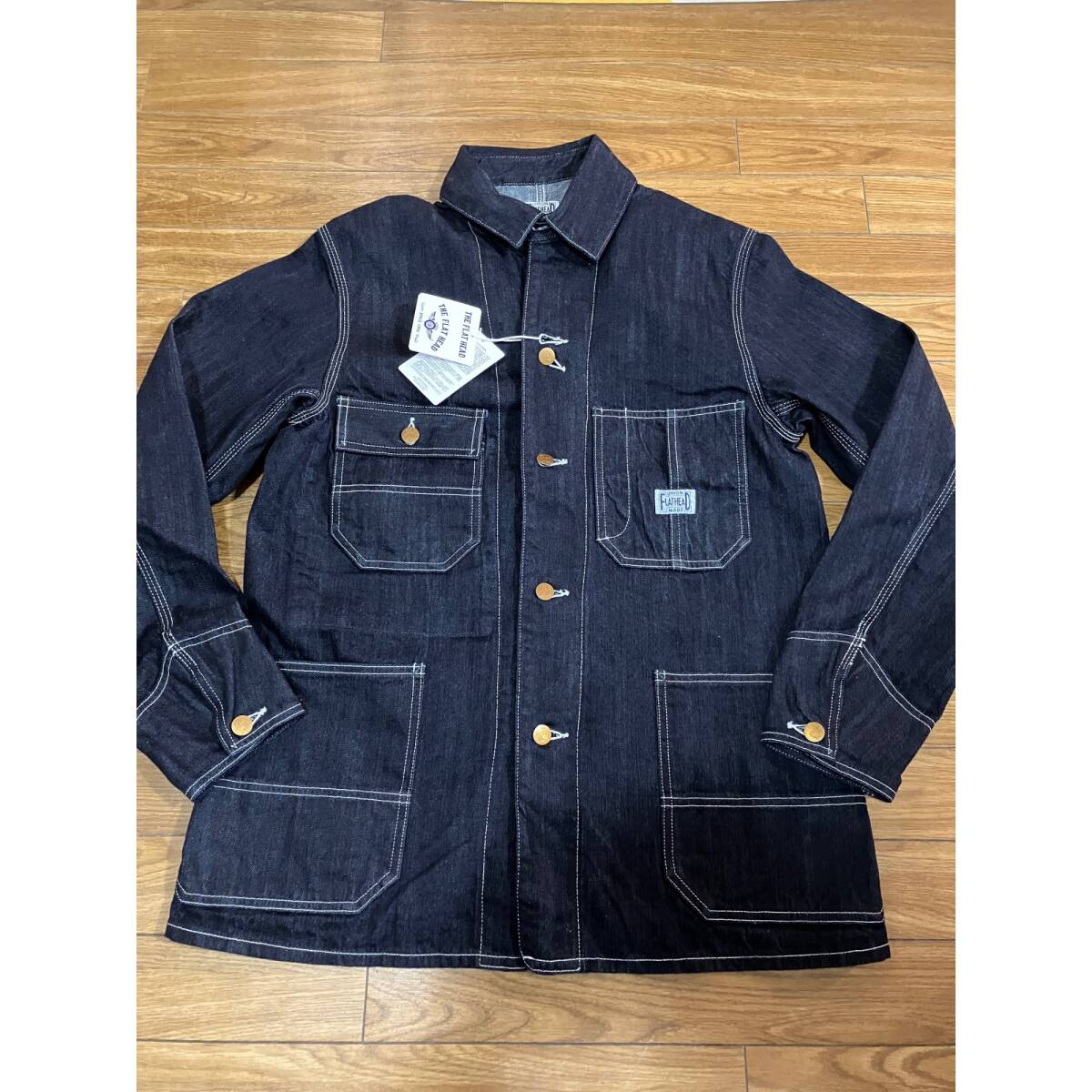 THE FLAT HEAD 10ozDENIM COVERALL FN-OJ-DC002 BLU 38サイズ拍卖