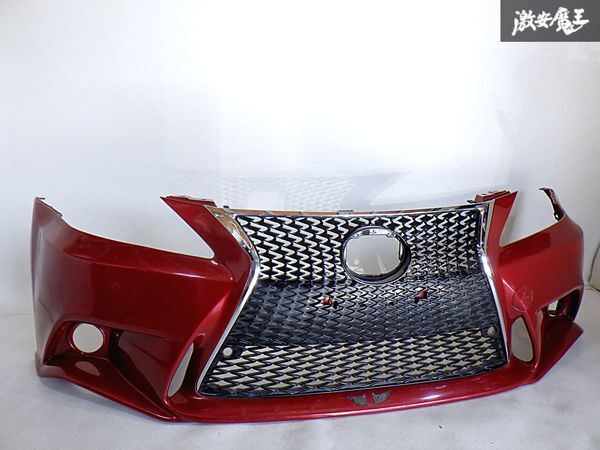 社外 GSE21 IS 350C Fスポーツルック フロント バンパー 外装 エアロ グリル 赤 3R1 レッドマイカクリスタルシャイン 即納 棚K-3拍卖