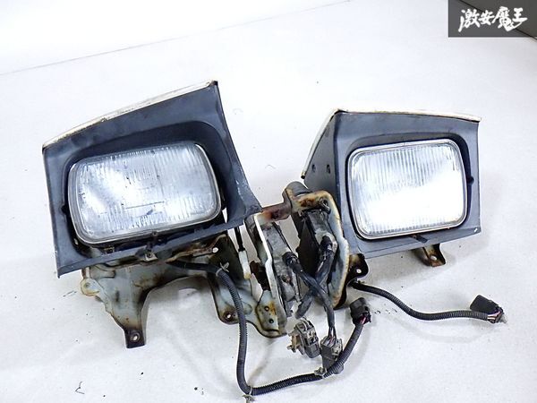 ★モーター付★ ドリ車スペアに♪ 日産 純正 RPS13 180SX ノーマル ヘッドライトカバー リトラ 枠 フレーム カバー 左右セット 即納 棚F-3拍卖