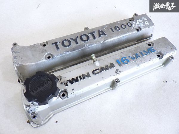 トヨタ 純正 AE86 レビン トレノ 4A-GE 4AG ノーマル ヘッドカバー カムカバー タペットカバー 左右セット IN EX 即納 棚I-2拍卖