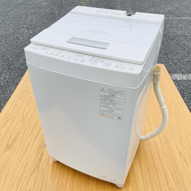 送料無料 東芝 洗濯機 【中古】動作保証 TOSHIBA AW-8DH2 2022年製 8kg 縦型 ホワイト ウルトラファインバブル C/514721拍卖