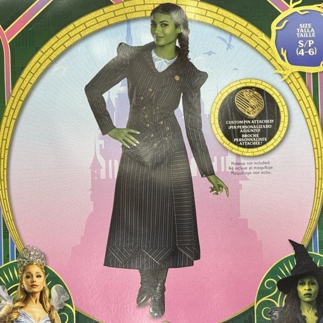 送料無料 新品 wicked ウィキッド ふたりの魔女 緑の方 衣装 コスプレ ハロウィン サイズS/P 4-6 大人用/514826在★10拍卖