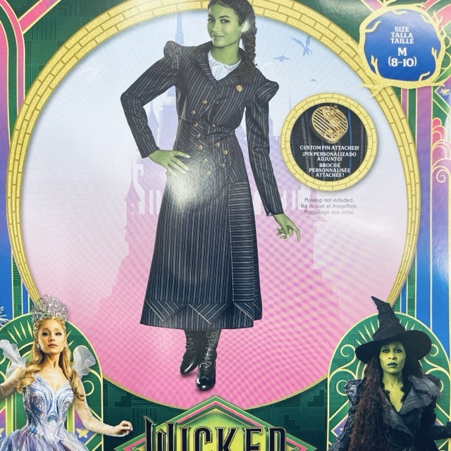 送料無料 新品 wicked ウィキッド ふたりの魔女 緑の方 衣装 コスプレ ハロウィン サイズM 大人用/514827在★4拍卖