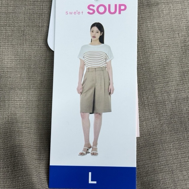 送料無料 新品タグ付き SweetSoup レディース パンツ Lサイズ ベージュ 夏用 ズボン スウィート スープ/514841在★14拍卖